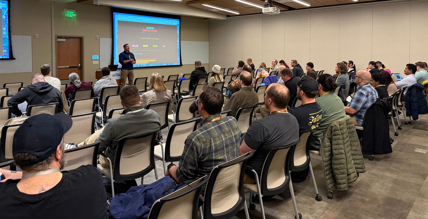 The audience during a technical briefing
